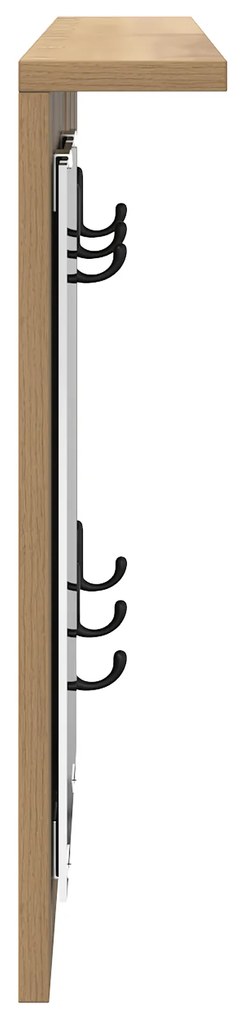 vidaXL Τοίχου Κρεμάστρα με ράφι artisan δρυς 85 x 10 x 45 εκ.