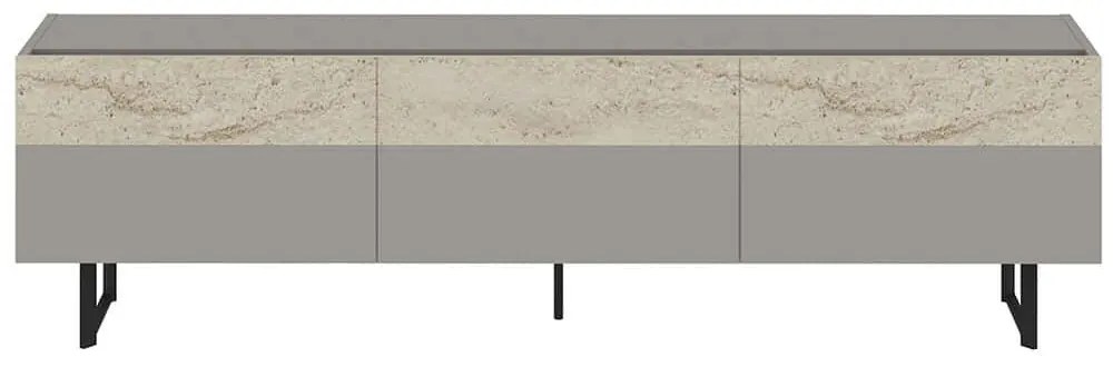 Έπιπλο Τηλεόρασης Sign 382NRC2513 180x37x49cm Grey-Travertine Beige