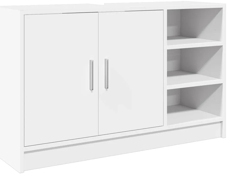 vidaXL Ντουλάπι Νιπτήρα Λευκό 90x29x55 εκ. Επεξεργασμένο Ξύλο