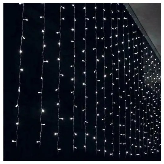 Χριστουγεννιάτικη Κουρτίνα με 480 LED Ψυχρό Λευκό X08480221 ACA-X08480221-Λευκό X08480221