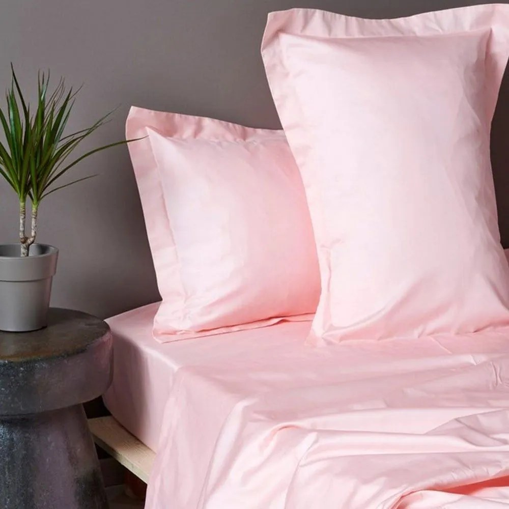 Σεντόνι Luxe Sateen Pink Palamaiki Υπέρδιπλo 245x270cm 100% Βαμβακοσατέν