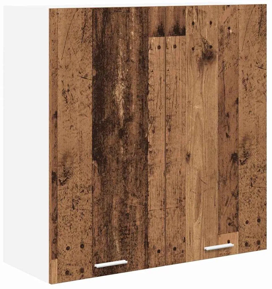 vidaXL Κρεμαστό ντουλάπι με αποθήκευση Παλιό ξύλο 80 x 31 x 80 εκ.