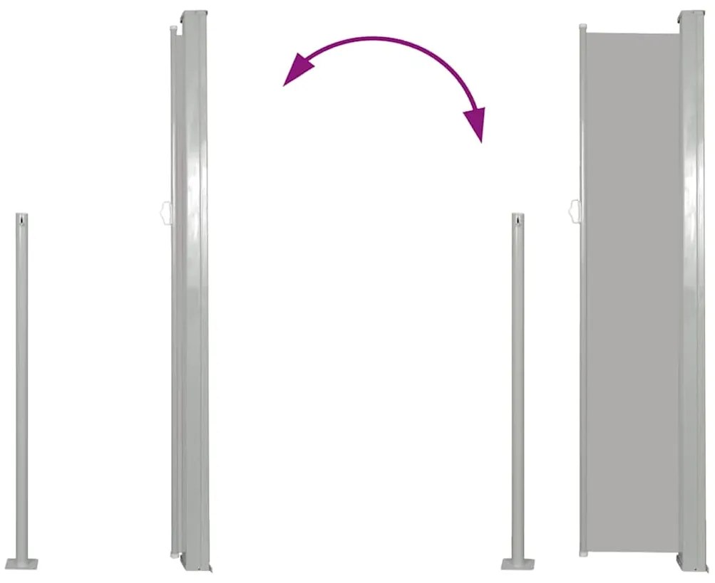 vidaXL Σκίαστρο Πλαϊνό Συρόμενο Βεράντας Γκρι 100 x 500 εκ.