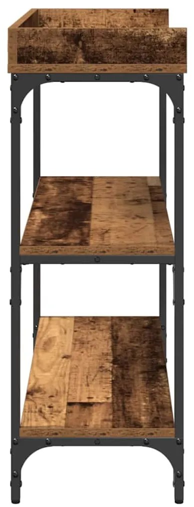 vidaXL Τραπέζι Κονσόλας με ράφι Παλαιό ξύλο 100 x 30 x 80 εκατοστά