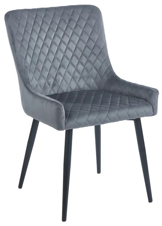VANESA GREY VELVET ΥΦΑΣΜΑ ΚΑΡΕΚΛΑ ΜΕΤΑΛΛΙΚΗ ZITA PLUS 52X55X48-85εκ.