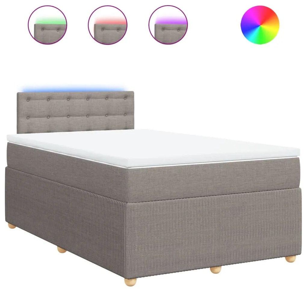 ΚΡΕΒΑΤΙ BOXSPRING ΜΕ ΣΤΡΩΜΑ TAUPE 120X190 ΕΚ. ΥΦΑΣΜΑΤΙΝΟ 3289713