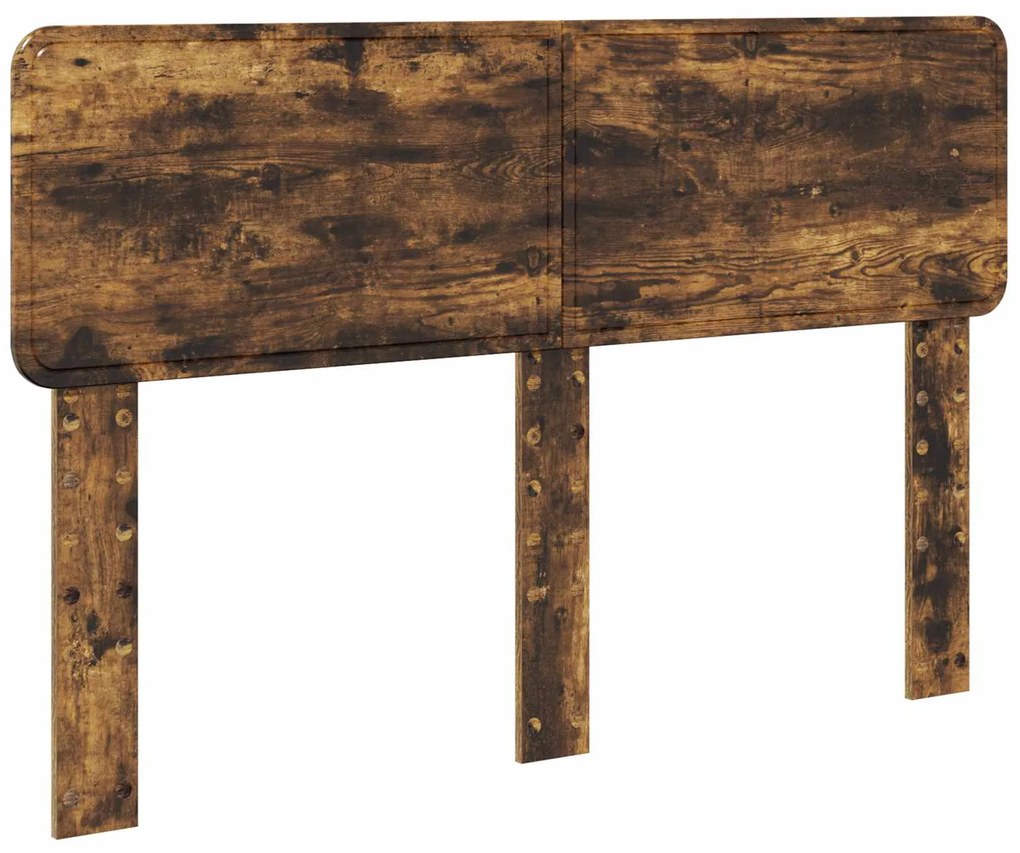 vidaXL Σκελετός Κρεβατιού Καπνιστό Δρύς 160 x 200 cm Μηχανήματος Ξύλο