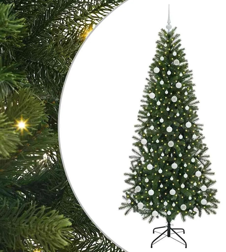 vidaXL Τεχνητό Χριστουγεννιάτικο Δέντρο Πράσινο 210 cm ΠΕ και PVC