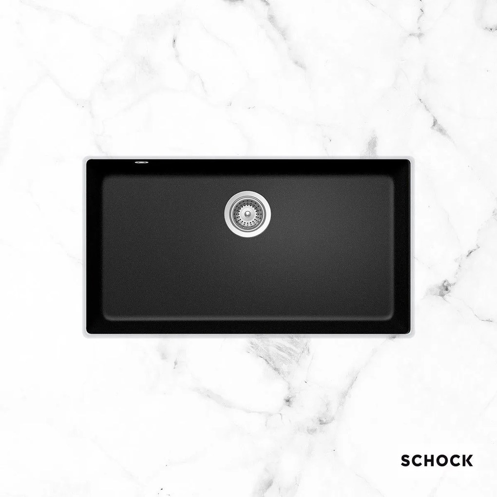 SCHOCK Cristadur Mono Puro Υποκαθήμενος Νεροχύτης 83,8x46,9εκ Μαύρος