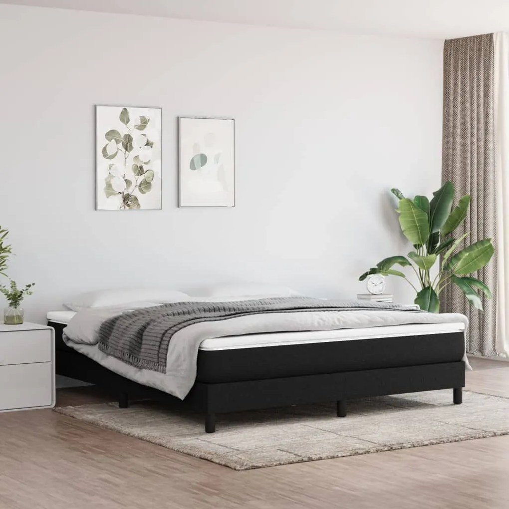 ΠΛΑΙΣΙΟ ΚΡΕΒΑΤΙΟΥ BOXSPRING ΜΑΥΡΟ 160X200 ΕΚ. ΥΦΑΣΜΑΤΙΝΟ 3120526