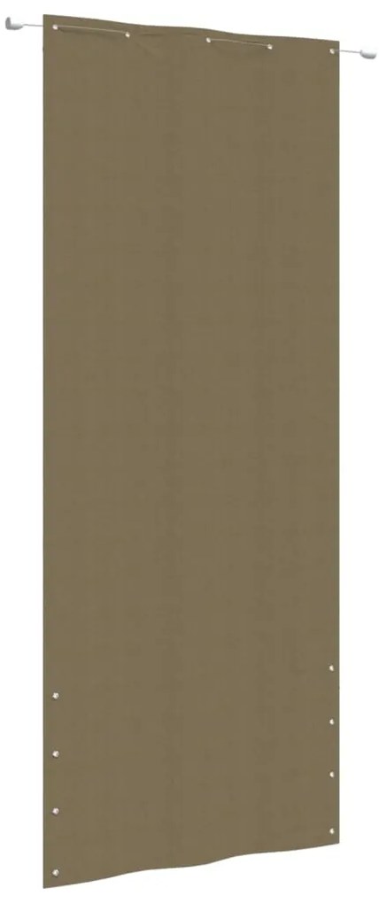 vidaXL Διαχωριστικό Βεράντας Taupe 100 x 240 εκ. Ύφασμα Oxford