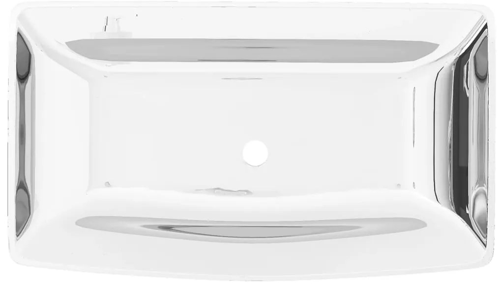 vidaXL Νιπτήρας Ασημί 71 x 38 x 13,5 εκ. Κεραμικός