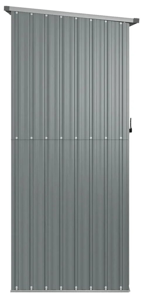 vidaXL Αποθήκη Κήπου Γκρι 180,5 x 97 x 209,5 εκ. από Γαλβαν. Ατσάλι