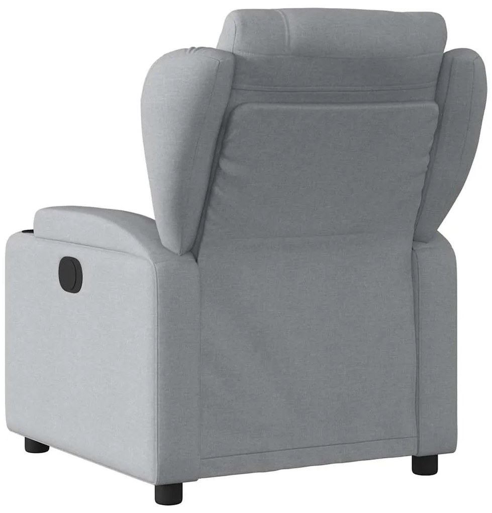 vidaXL Πολυθρόνα Ανακλινόμενη Ηλεκτρική Ανοιχτό Γκρι Υφασμάτινη