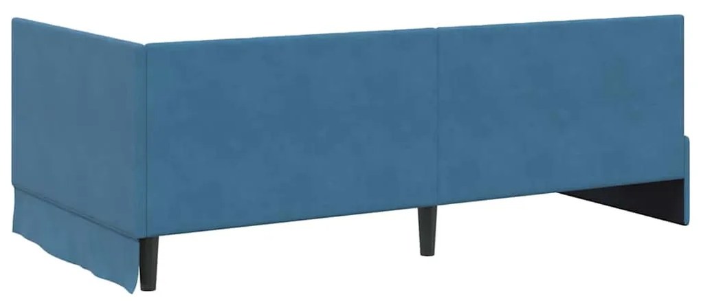 vidaXL Κρεβάτι Γωνίας με κεφαλάρι Μπλε 100 x 200 cm Βελούδο
