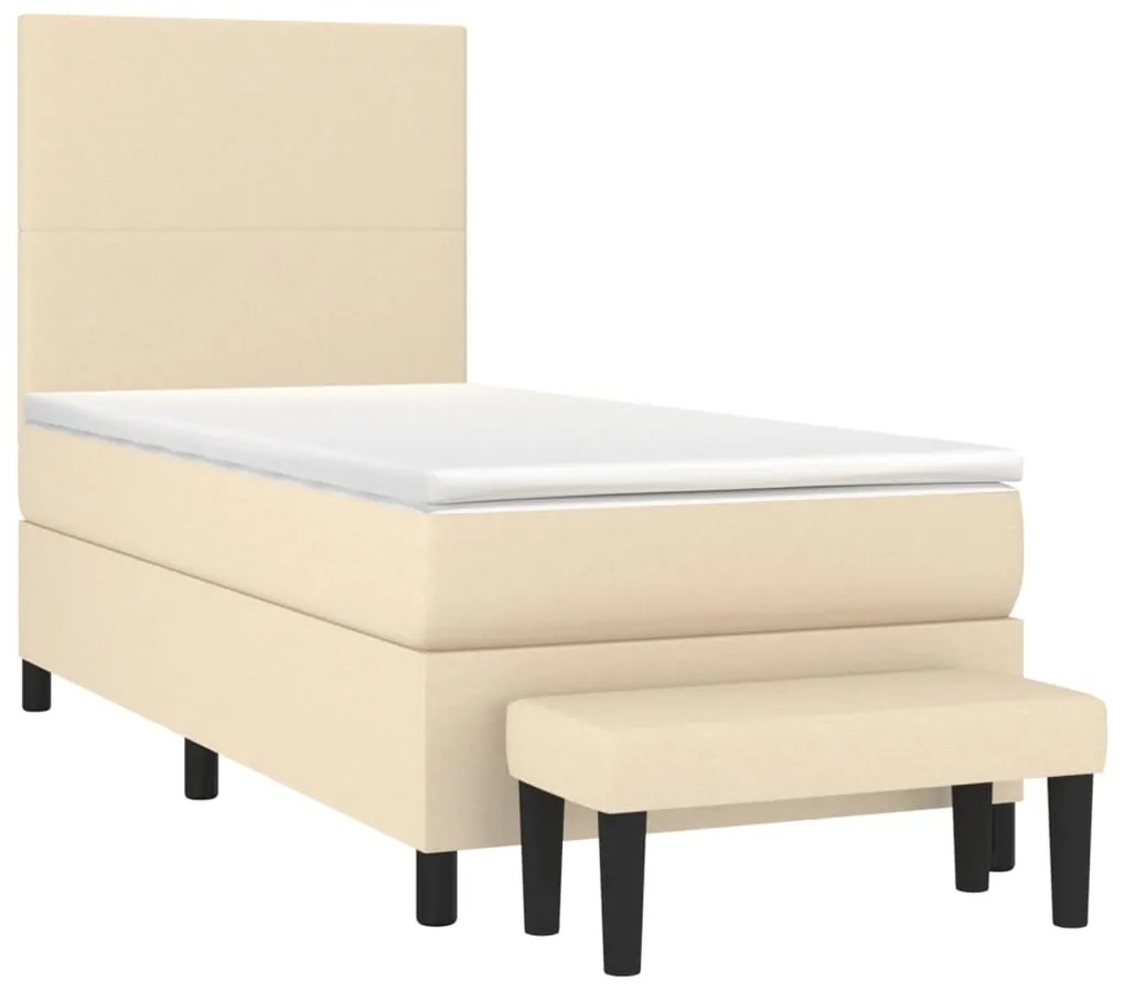 ΚΡΕΒΑΤΙ BOXSPRING ΜΕ ΣΤΡΩΜΑ ΚΡΕΜ 80 X 200 ΕΚ. ΥΦΑΣΜΑΤΙΝΟ 3136394