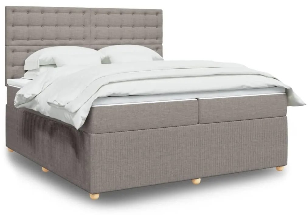 ΚΡΕΒΑΤΙ BOXSPRING ΜΕ ΣΤΡΩΜΑ TAUPE 200X200 ΕΚ. ΥΦΑΣΜΑΤΙΝΟ 3292181