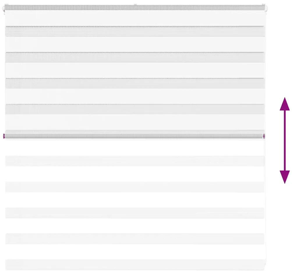 vidaXL Ζέβρα τυφλή Λευκό Πλάτος υφάσματος 140,9 εκ. Πολυεστέρας