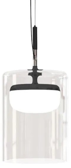 Κρεμαστό Φωτιστικό Οροφής LED 8,5W 2700K Dimmable Triac Κρύσταλλο Diver S3 Prandina 1C71001113501 Μαύρο