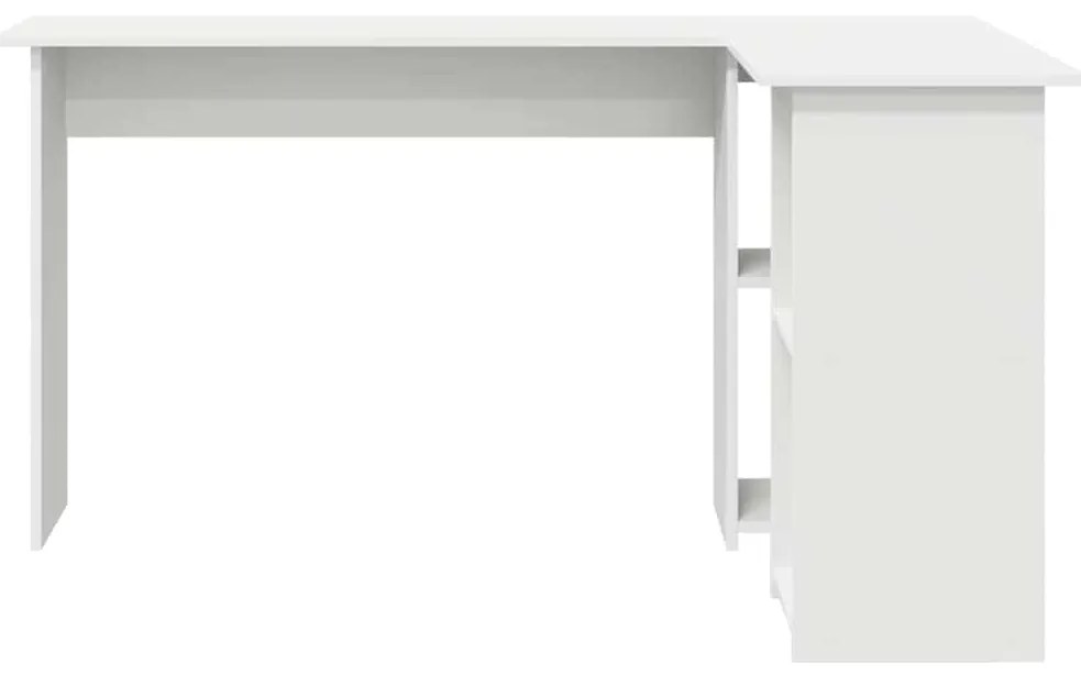 vidaXL Γραφείο με ράφι Λευκό 142 x 102 x 73 εκ Επεξεργασμένο ξύλο