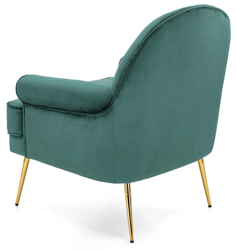 SANTI leisure armchair dark green / gold DIOMMI V-CH-SANTI-FOT-C.ZIELONY