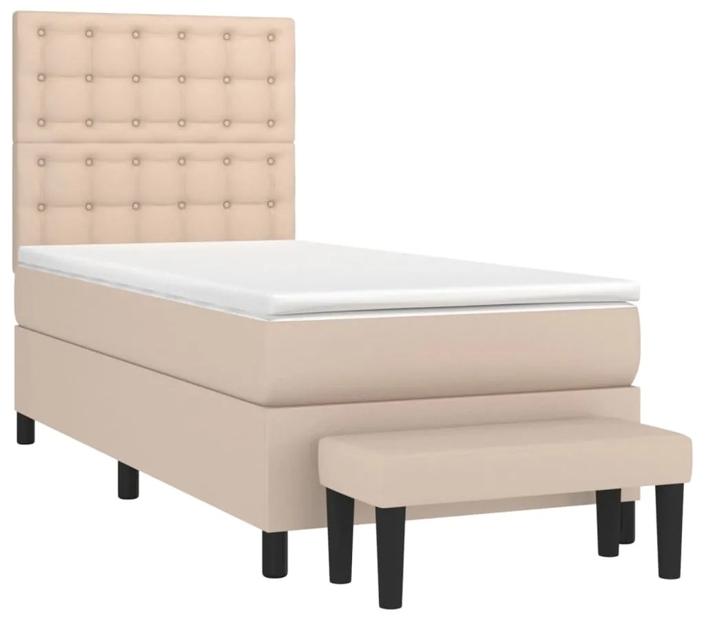 ΚΡΕΒΑΤΙ BOXSPRING ΜΕ ΣΤΡΩΜΑ ΚΑΠΟΥΤΣΙΝΟ 90X200ΕΚ.ΑΠΟ ΣΥΝΘ. ΔΕΡΜΑ 3137646