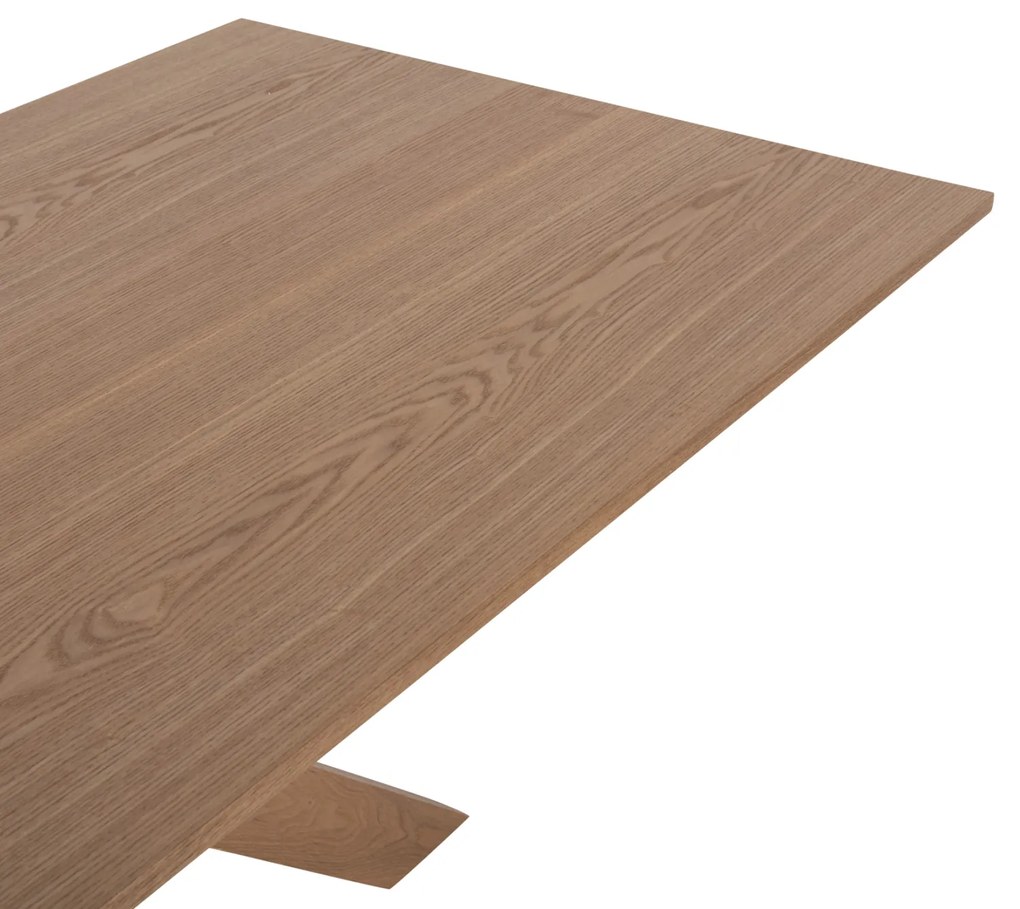 ΤΡΑΠΕΖΙ PAOLO HM9853 MDF ΜΕ ΚΑΠΛΑΜΑ ΦΡΑΞΙΝΟΥ-ΠΟΔΙΑ RUBBERWOOD-ΦΥΣΙΚΟ 180x90x75Yεκ - 0538012 - HM9853