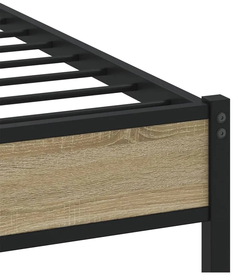 vidaXL Πλαίσιο Κρεβ. Χωρ. Στρώμα Sonoma Δρυς 90 x 190 εκ. Επεξ. Ξύλο