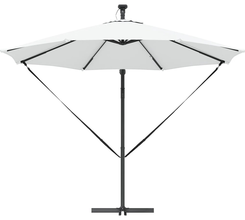 vidaXL Ομπρέλα Cantilever Banana με κλειδαριά Άμμος 294 x 294 x 248 cm