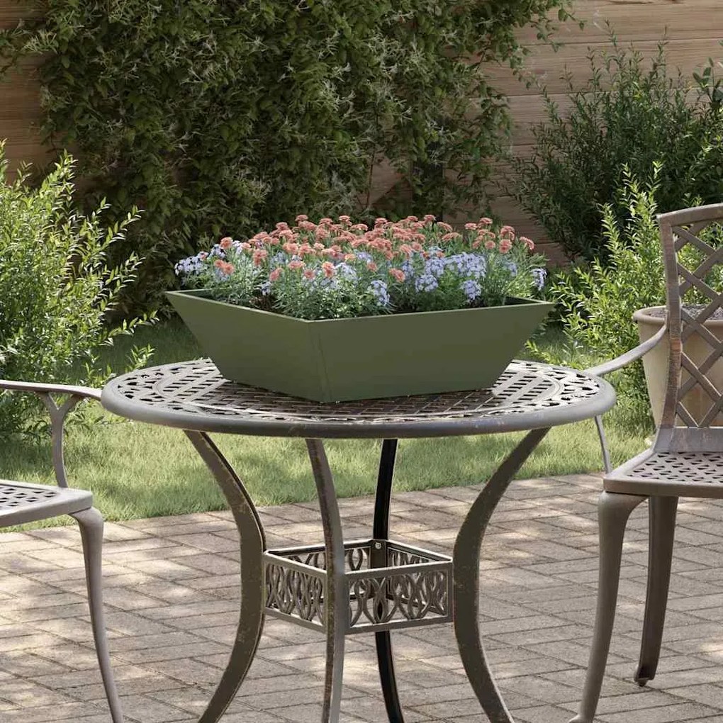 vidaXL Γλάστρα Α bowl Ελιά 50x50x15 εκ Χάλυβας