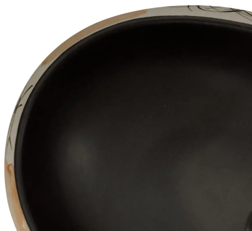 vidaXL Νιπτήρας Οβάλ Πολύχρωμος 59 x 40 x 15 εκ. Κεραμικός