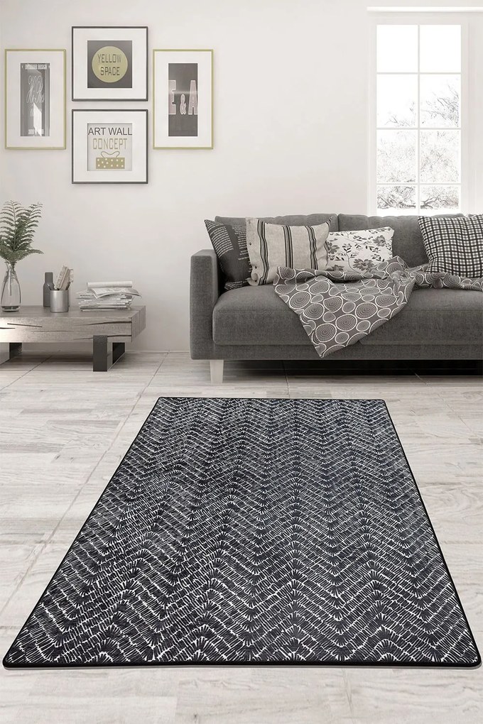 Χαλί Tessuto 882CHL3255 Black-White Conceptum Hypnose 100X300cm