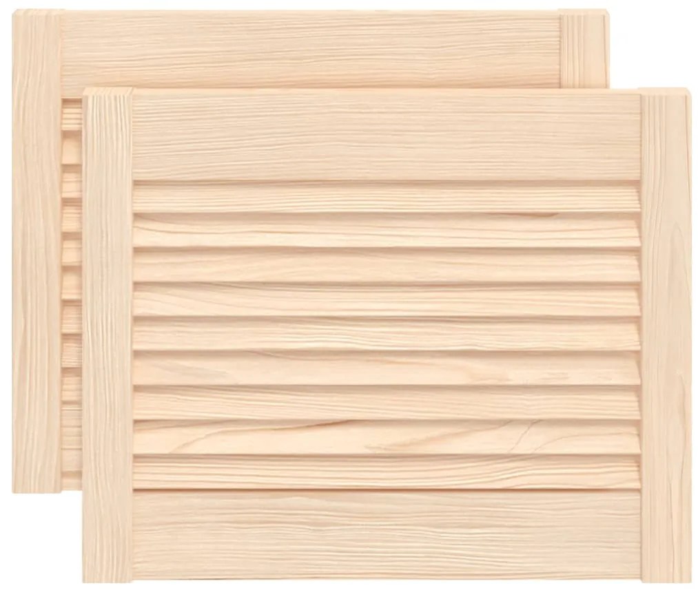 vidaXL Πορτάκια με Περσίδες 2 Τεμ. 39,5x49,4 εκ. από Μασίφ Ξύλο Πεύκου