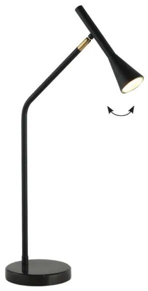 Επιτραπέζιο Φωτιστικό Γραφείου Μαύρο Melody 4283500 Viokef 4283500 Μαύρο