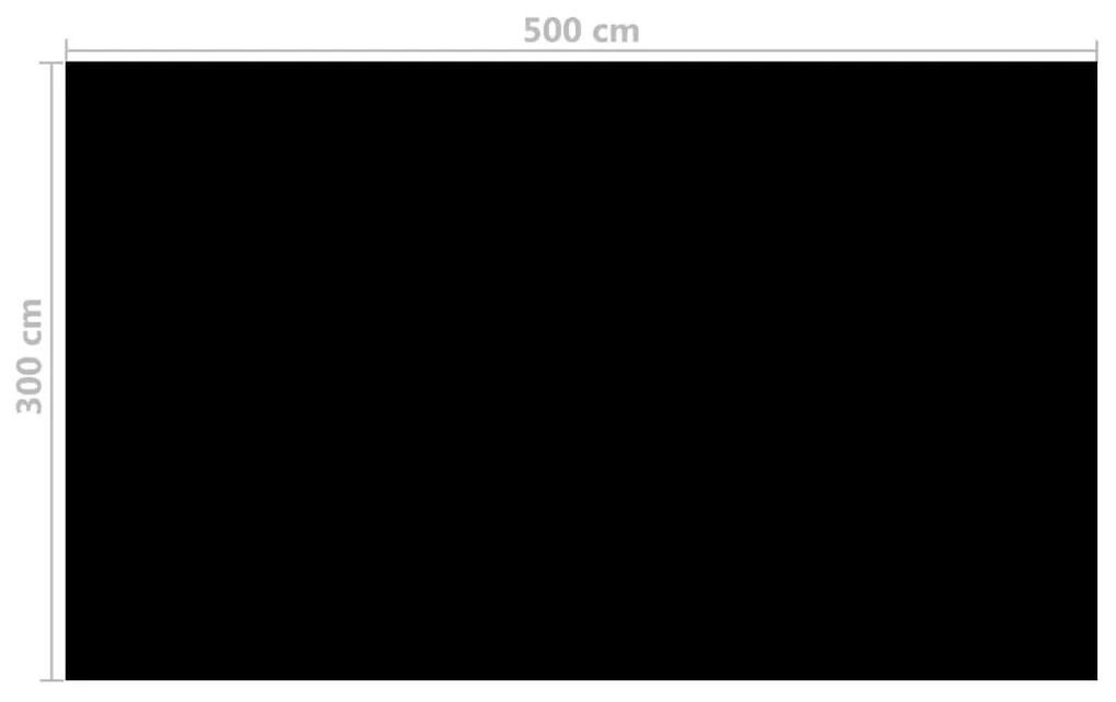 Κάλυμμα Πισίνας Ορθογώνιο Μαύρο 500 x 300 εκ. από Πολυαιθυλένιο - Μαύρο