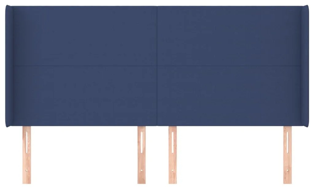 Κεφαλάρι με Πτερύγια Μπλε 163x16x118/128 εκ. Υφασμάτινο - Μπλε