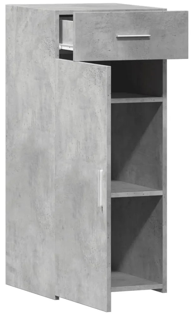 Ντουλάπι Γκρι Σκυροδέματος 40x42,5x93 εκ. Επεξεργασμένο Ξύλο - Γκρι