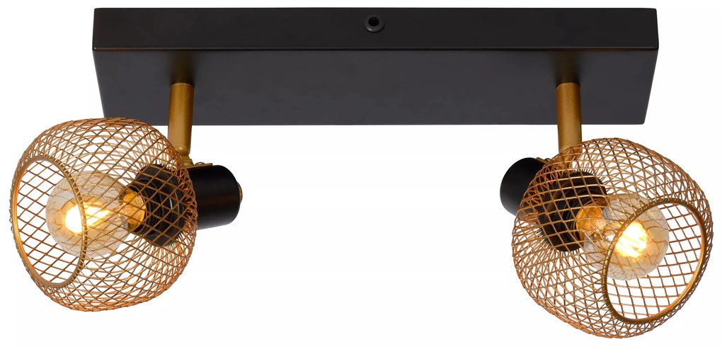 Φωτιστικό Οροφής Lucide 77978-02-02 MAREN Χρυσό Χρώμα (Gold Coloured)|Μαύρο Ματ (Black Mat)