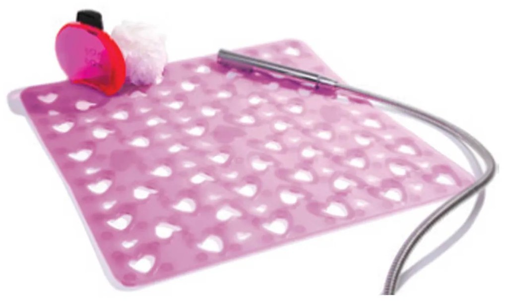 Πατάκι Αντιολισθητικό Hearts 00053.007 Pink 54Χ54 54x54cm PVC