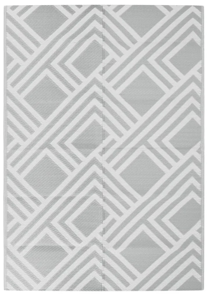 vidaXL Χαλί εξωτερικού χώρου ARAKIL Γκρι 140x200 cm PP