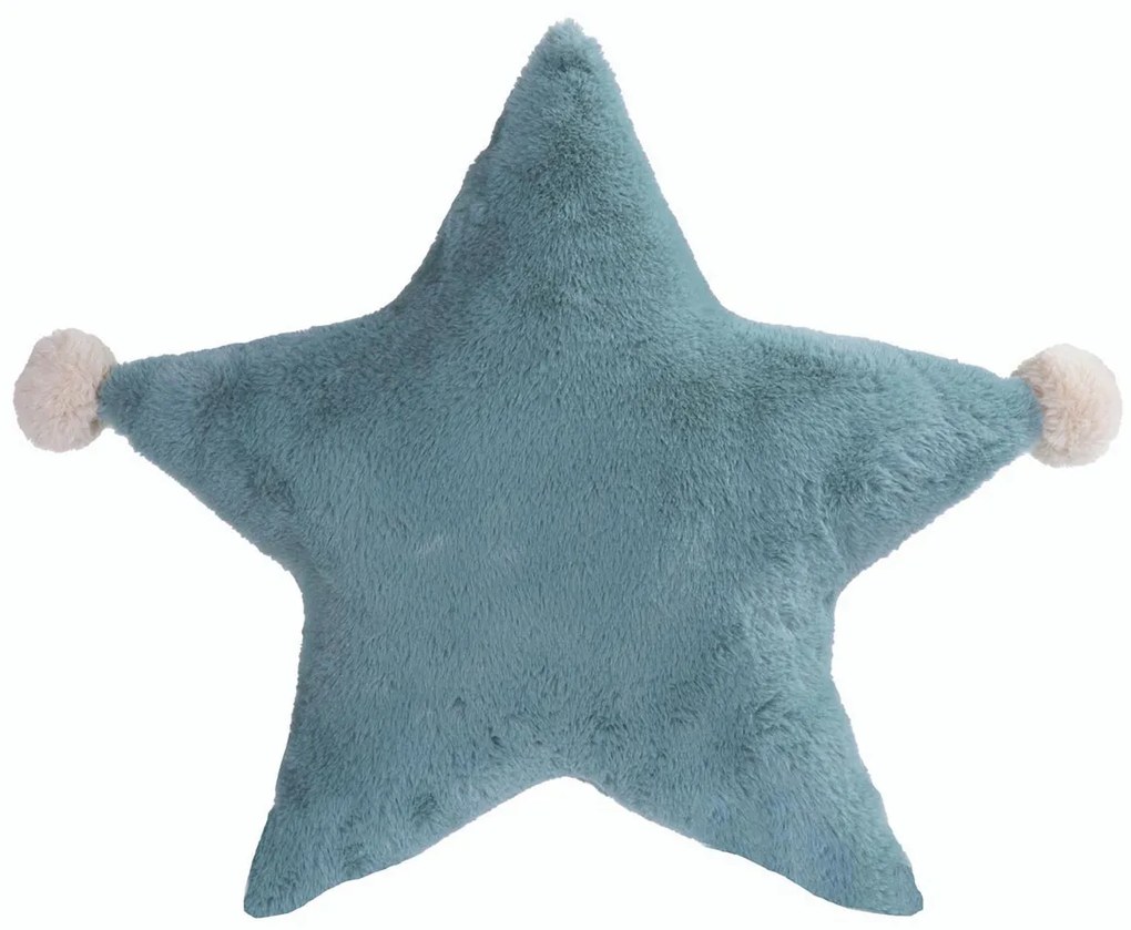 Γούνινο Διακοσμητικό Μαξιλάρι (45x45) Nef-Nef Homeware Baby Star Dusty Aqua