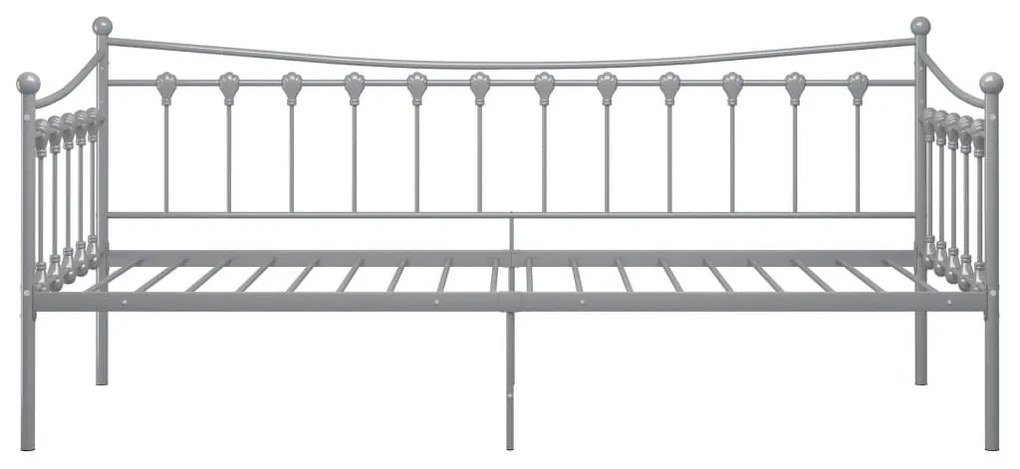 Πλαίσιο για Καναπέ - Κρεβάτι Γκρι 90 x 200 εκ. Μεταλλικό - Γκρι