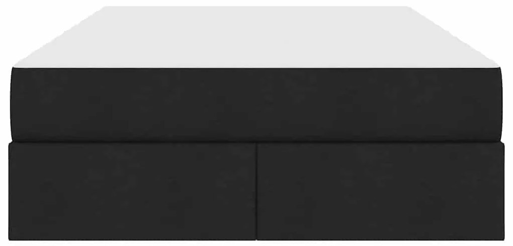 vidaXL Κρεβάτι με αποθηκευτικό χώρο και στρώμα Μαύρο 120 x 200 cm