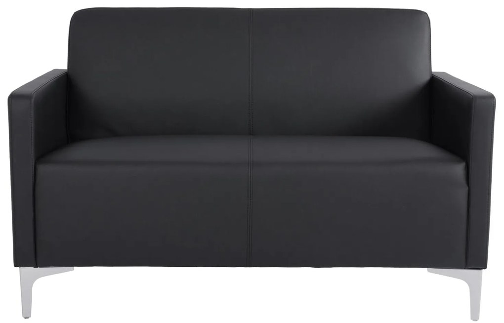 Καναπές Διθέσιος NELLIE με PU Μαύρο 113x71x71Υ εκ. 130x71x71 εκ.