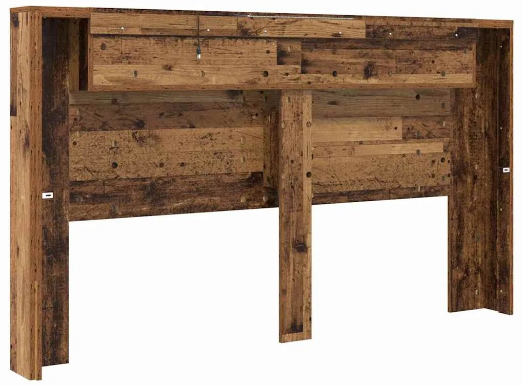 vidaXL Κεφαλάρι Παλιό ξύλο 180 x 17 x 104,5 εκ Επεξεργασμένο ξύλο