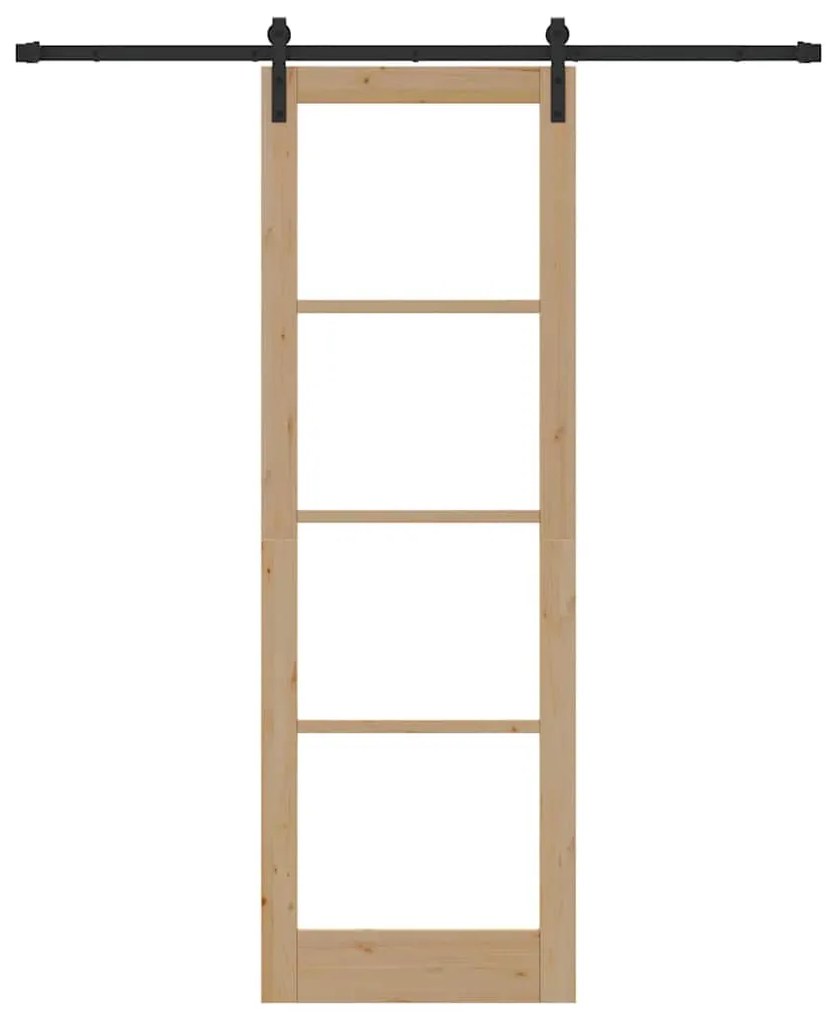 vidaXL Συρόμενη Πόρτα ORKDAL Καφέ 78 x 232 cm Μασίφ ξύλο πεύκου