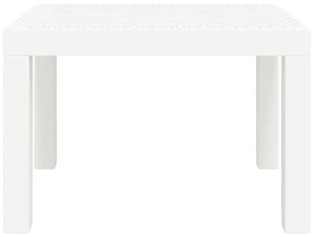 vidaXL Τραπέζι Κήπου Λευκό 59 x 47 x 40 εκ. Πολυπροπυλένιο