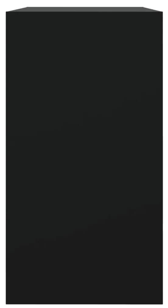 Παπουτσοθήκη Μαύρη 80x34x63 εκ. από Επεξεργασμένο Ξύλο - Μαύρο