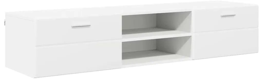 vidaXL Ντουλάπι TV με ράφι Λευκό 150 x 39 x 30 εκ Επεξεργασμένο ξύλο