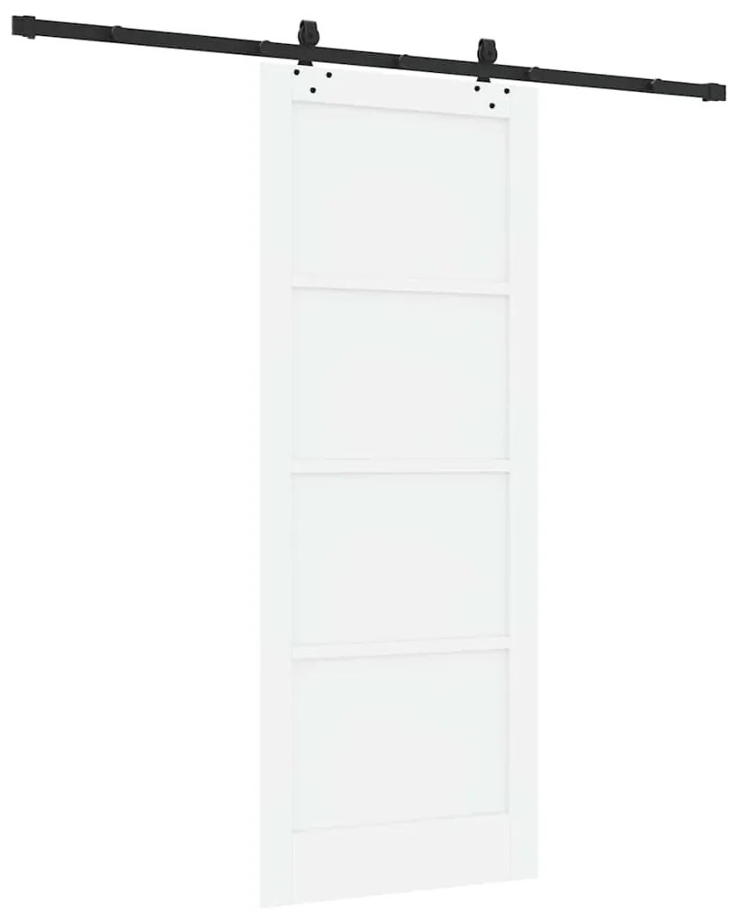 vidaXL Σετ Συρόμενης Πόρτας ORKDAL Λευκό και μαύρο 83 x 211 εκ.